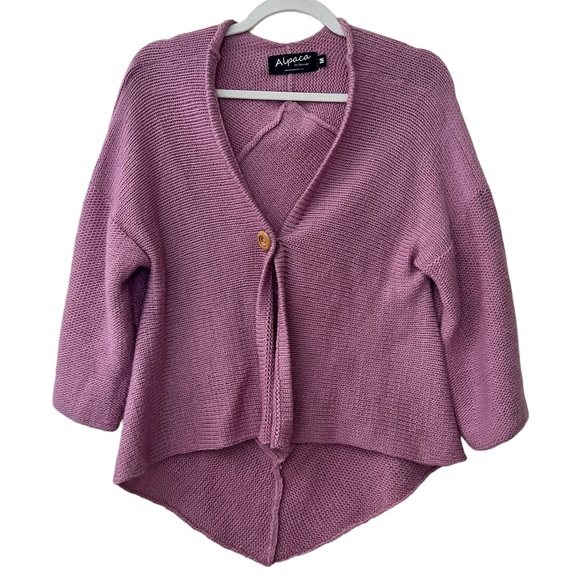 Alpaca by Karim Sweater Cardigan Size Medium - Picture 4 of 12